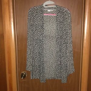 Grey & Black Leopard Print Shacket